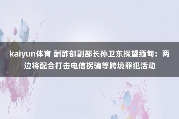 kaiyun体育 酬酢部副部长孙卫东探望缅甸：两边将配合打击电信拐骗等跨境罪犯活动