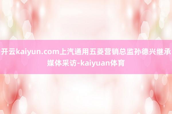 开云kaiyun.com上汽通用五菱营销总监孙德兴继承媒体采访-kaiyuan体育